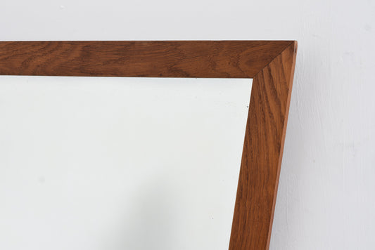 1970s oiled oak mirror