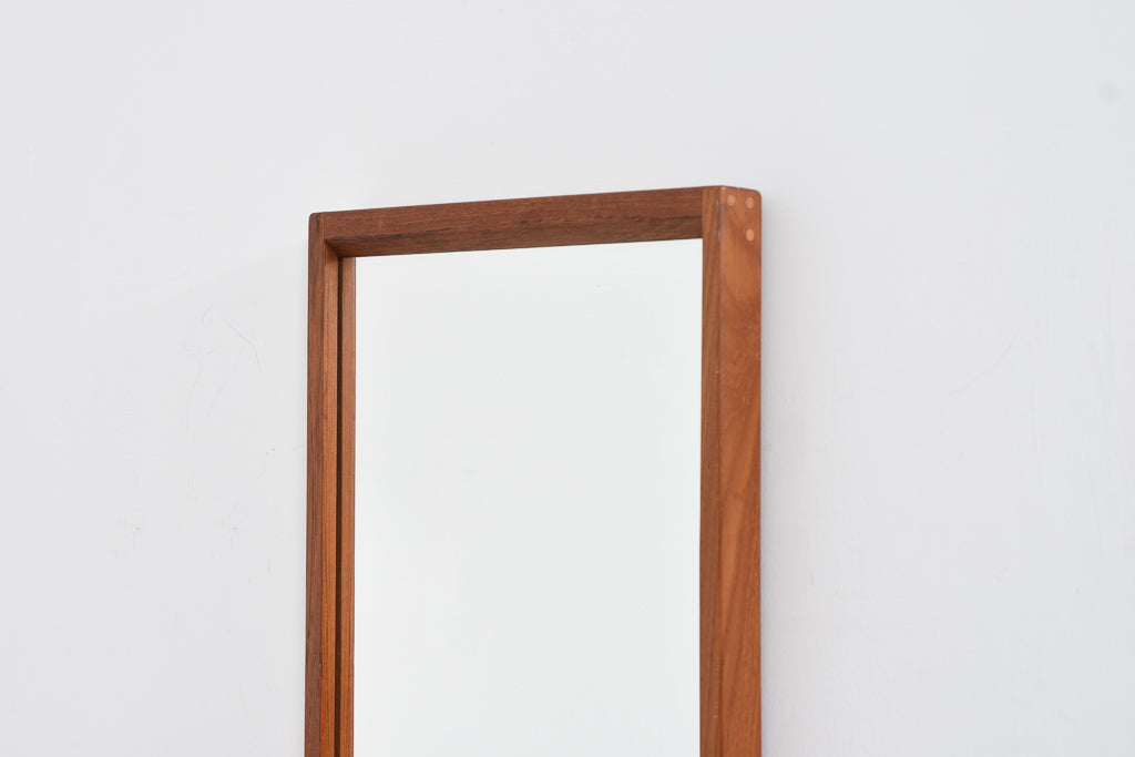 Rectangular teak mirror by Aksel Kjærsgård