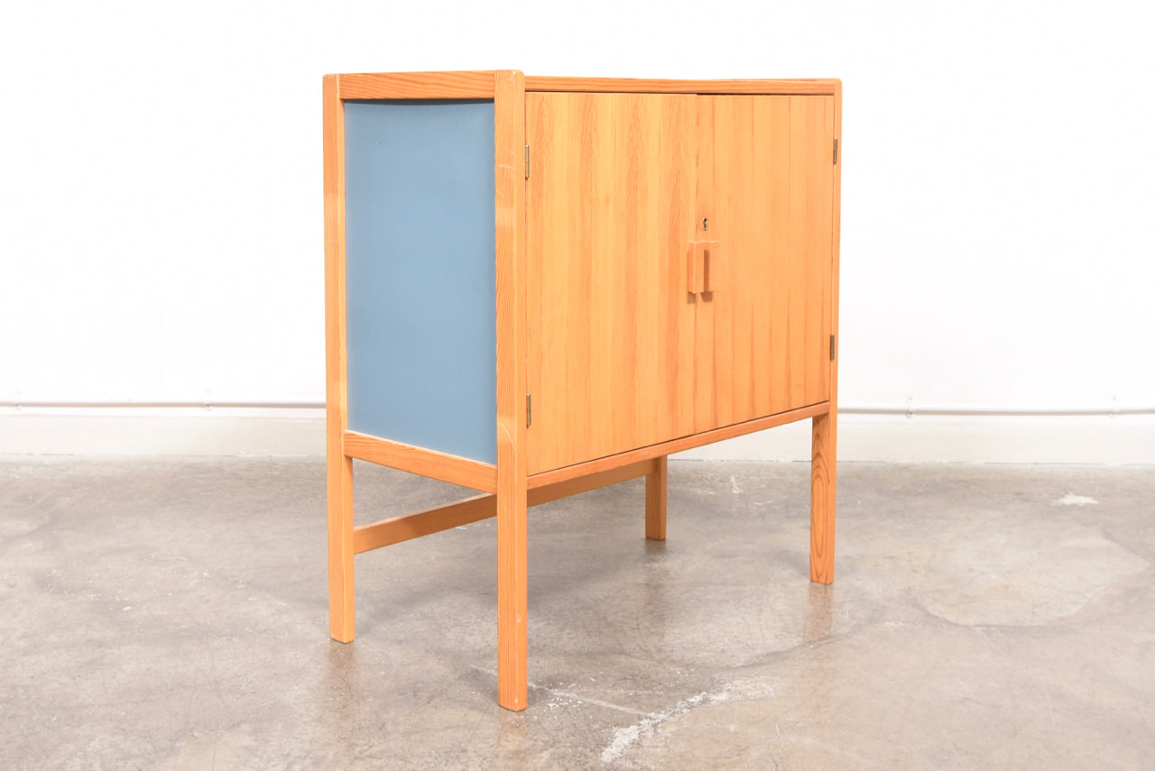 1970s pine storage cabinet