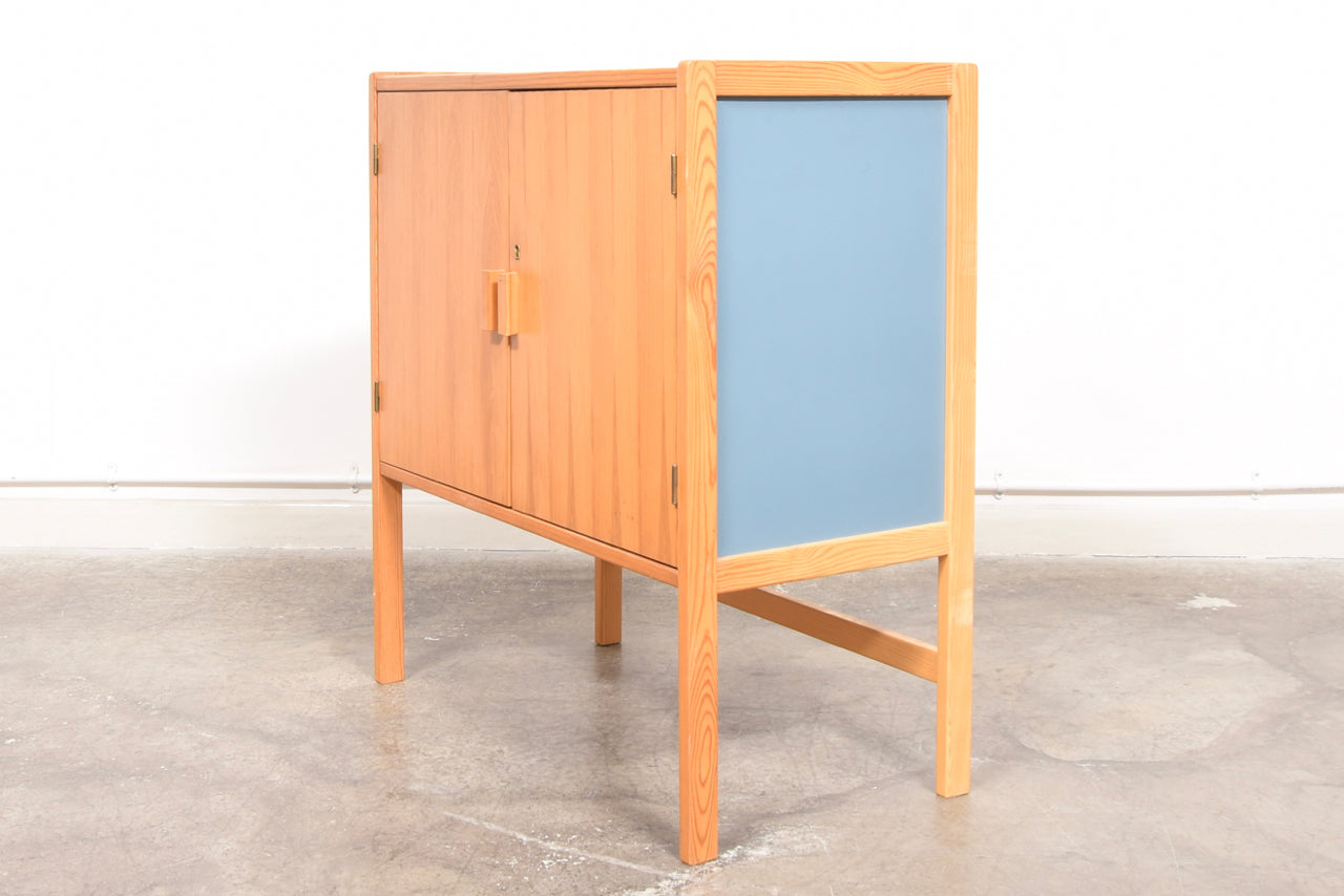 1970s pine storage cabinet