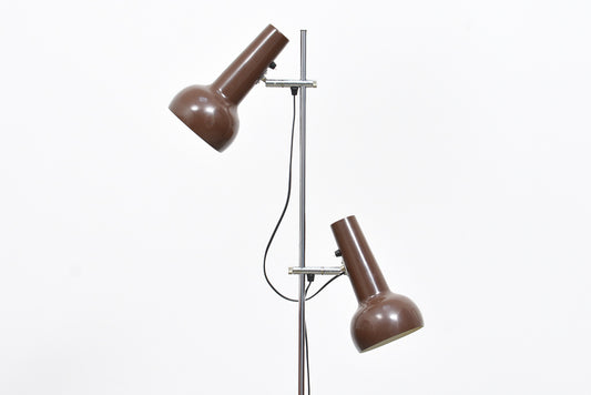 1960s twin-headed Danish floor lamp