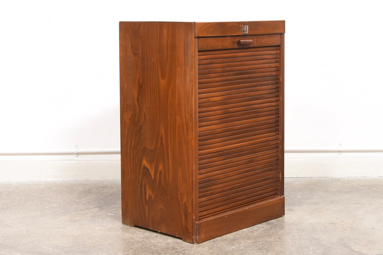 1950s beech filing cabinet