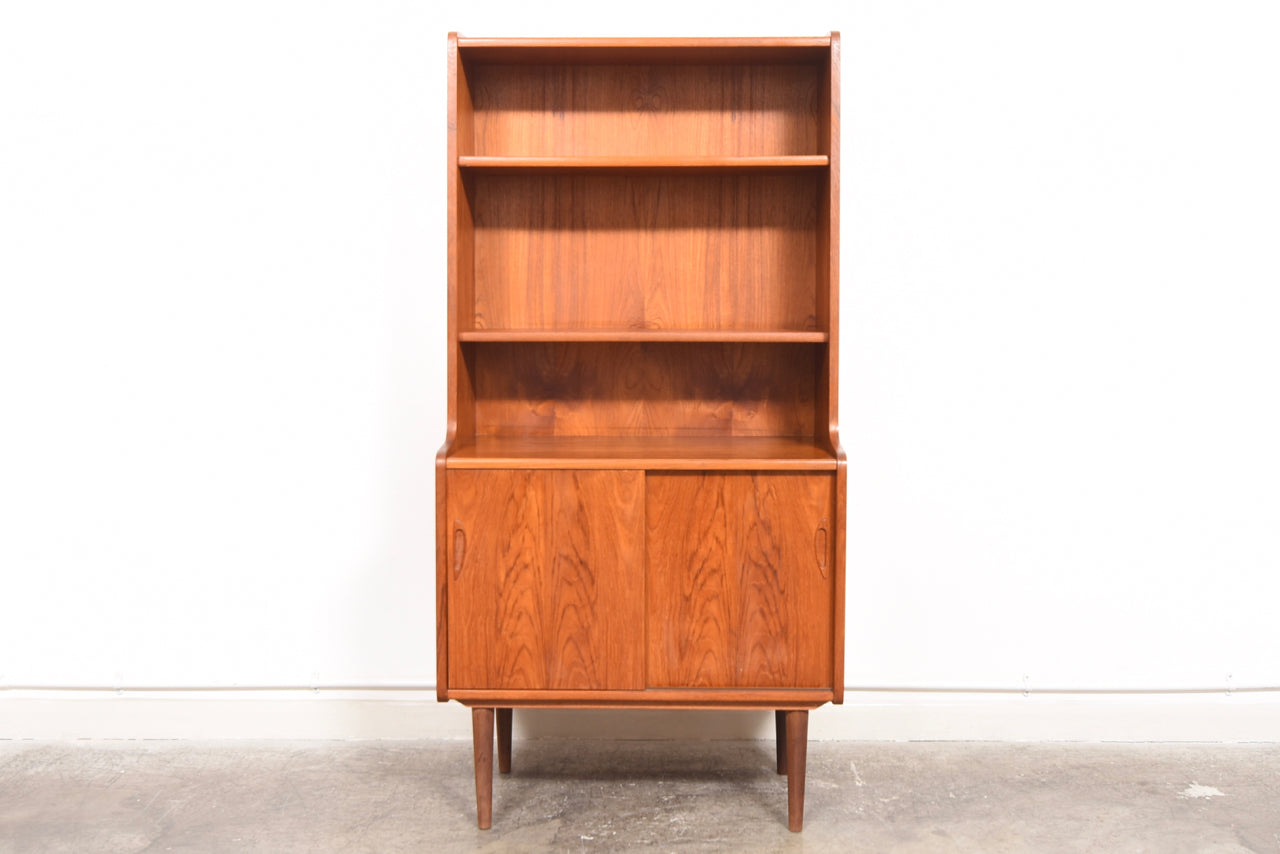 Two available: Teak bookshelf with low storage