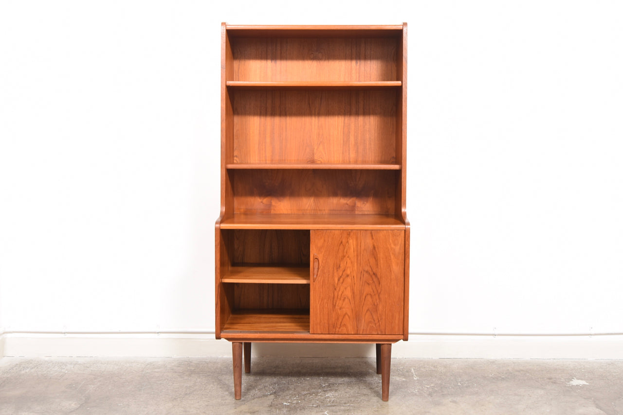Two available: Teak bookshelf with low storage