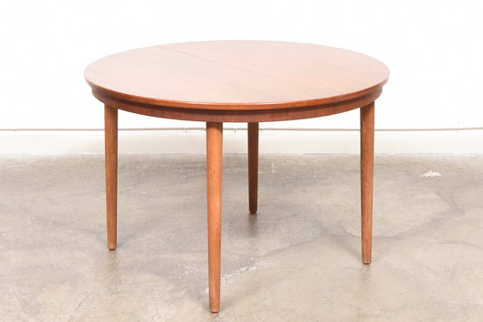 Dining table in teak + oak