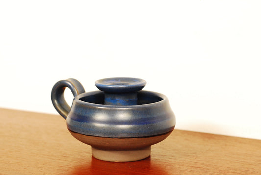 Blue candle holder