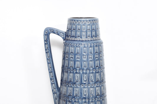 Dusty blue floor vase by Scheurich