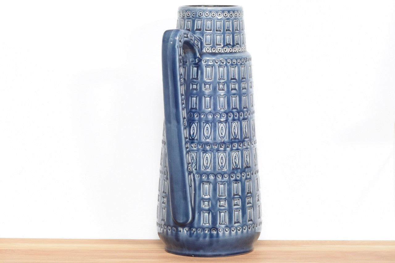 Dusty blue floor vase by Scheurich