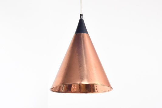 Copper cone ceiling light