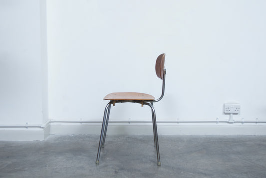 Teak ply stacking chair