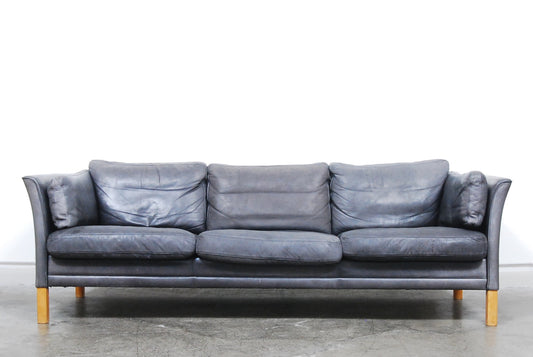 Three seat leather sofa by Mogens Hansen
