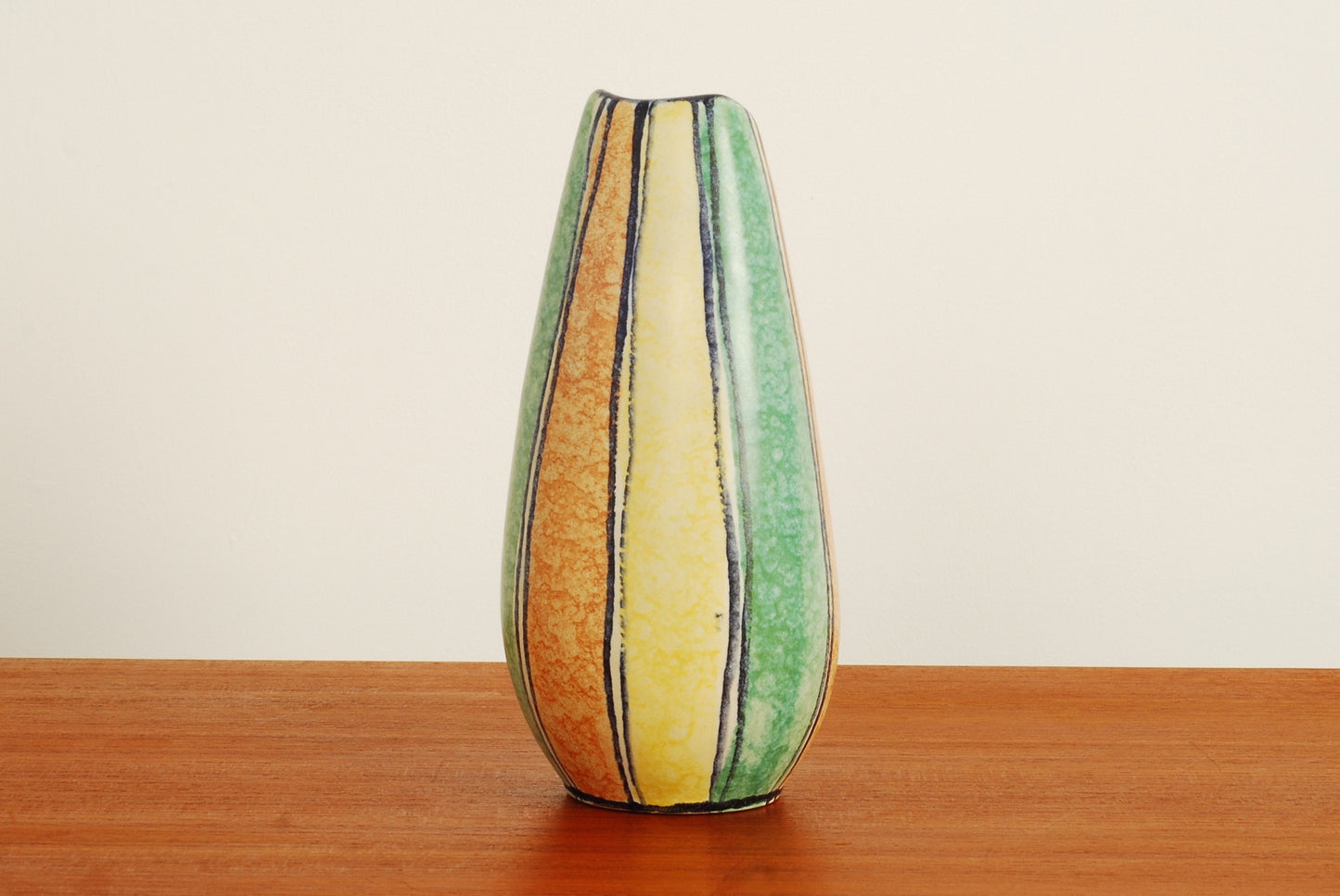 Striped W. German vase