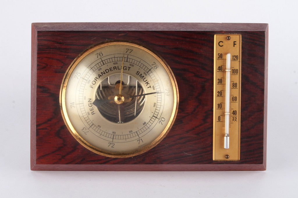 Barometer on rosewood base