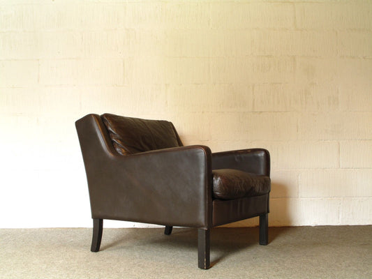 Leather club chair by G. Thams