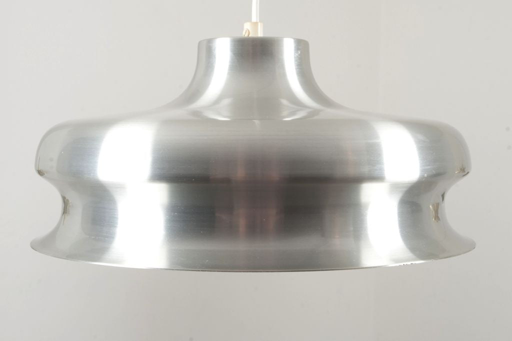 1970s chrome / white ceiling lamp