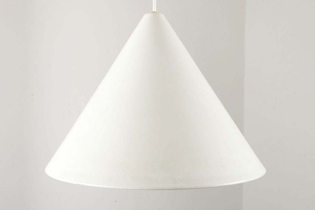 White metal ceiling lamp