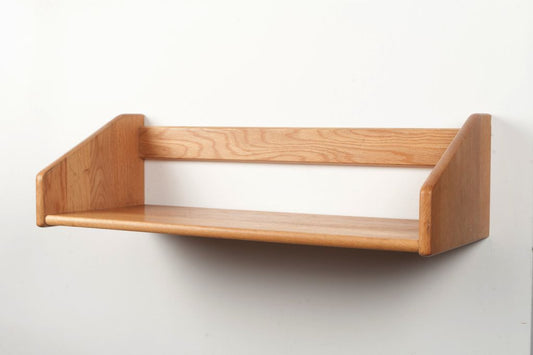 Oak floating bookshelf by Wegner