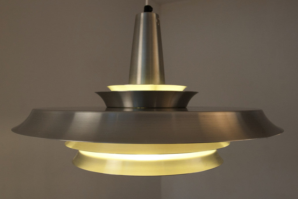 Multi-tiered chrome ceiling lamp