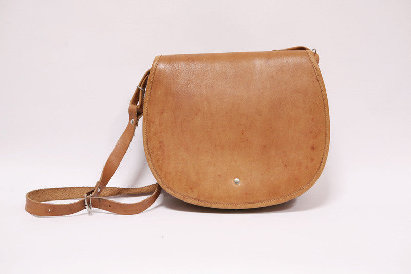 Tan leather shoulder bag