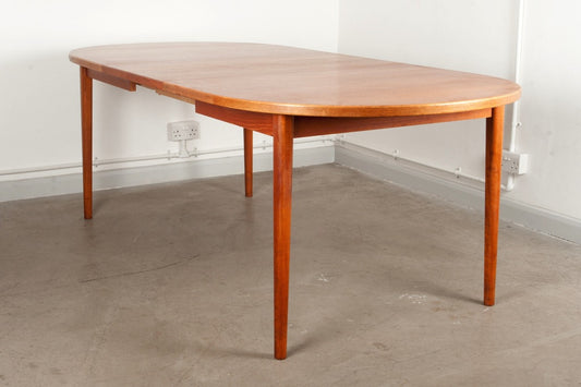 Oval shaped teak dining table by Nils Jonsson