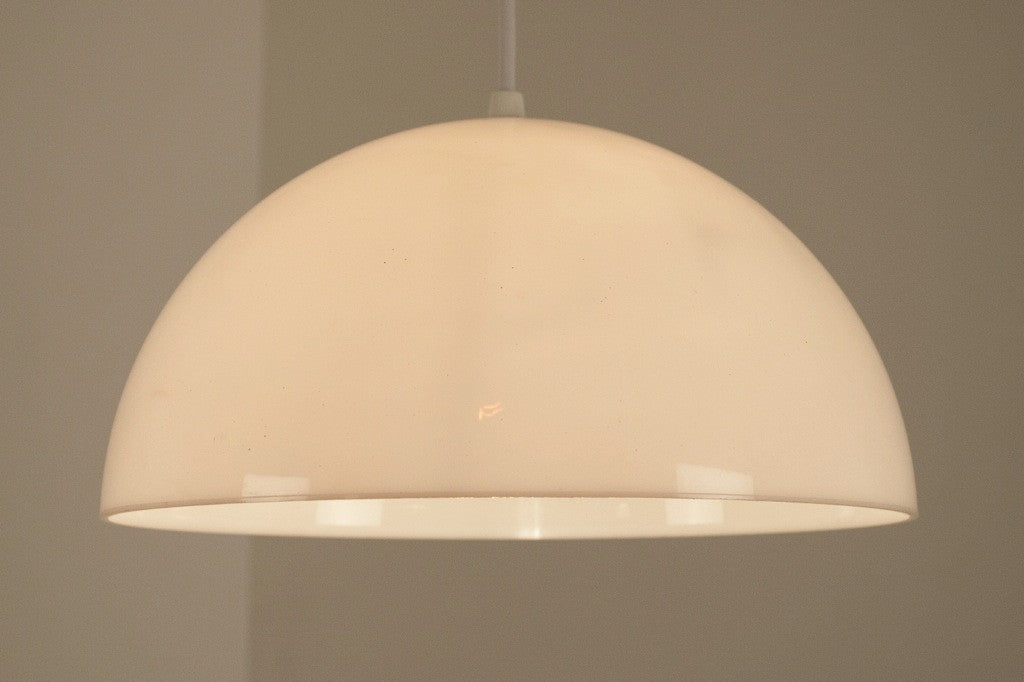 Domed plastic ceiling lamp