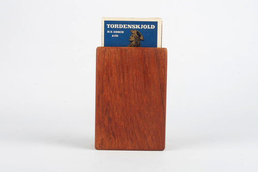 Teak matchbox holder