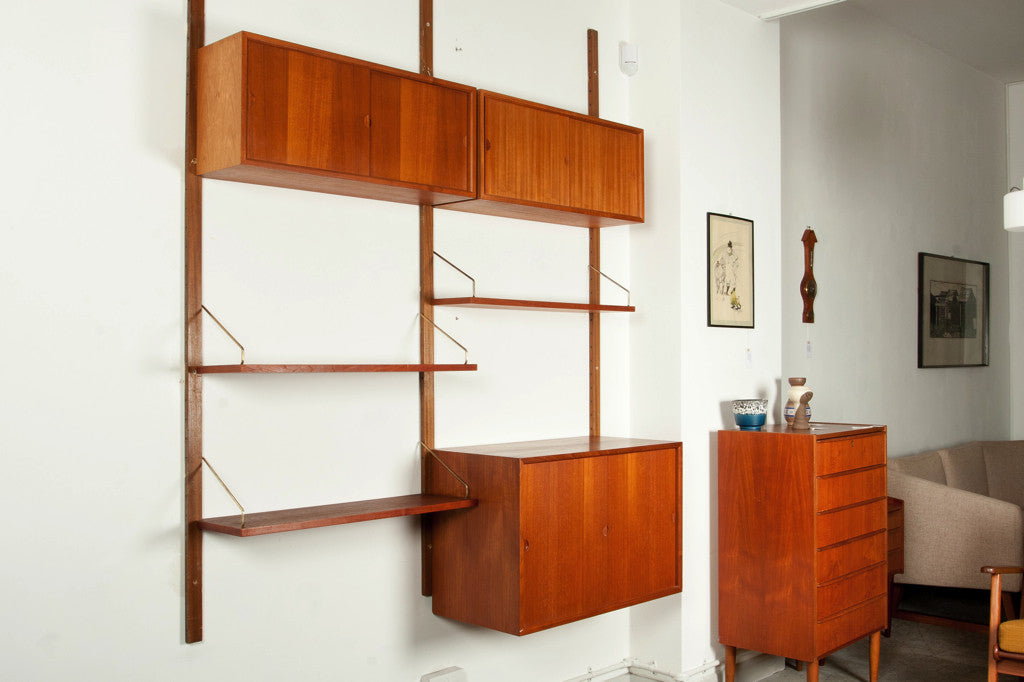 Teak wall unit