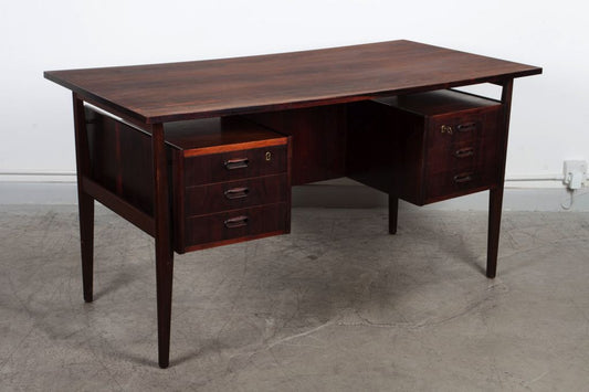 Rosewood twin pedestal desk