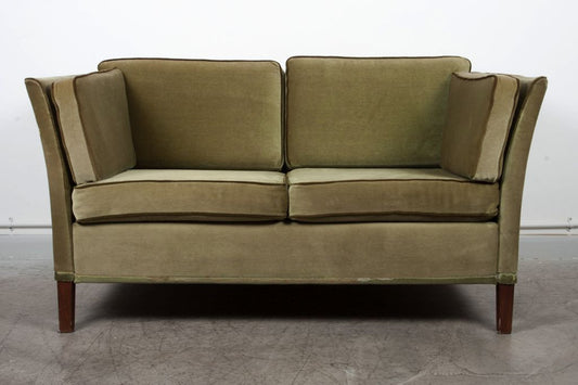 Two seat London sofa in velour