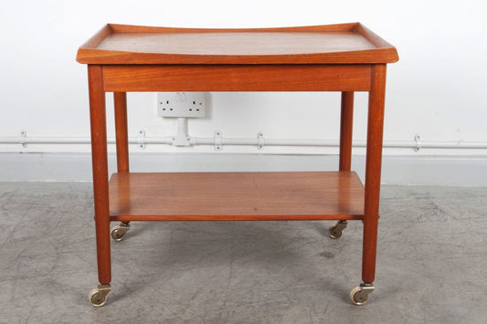 Teak tea trolley with tray by Finn Juhl