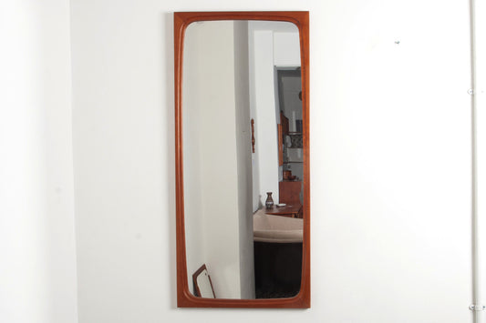 Rectangular teak mirror