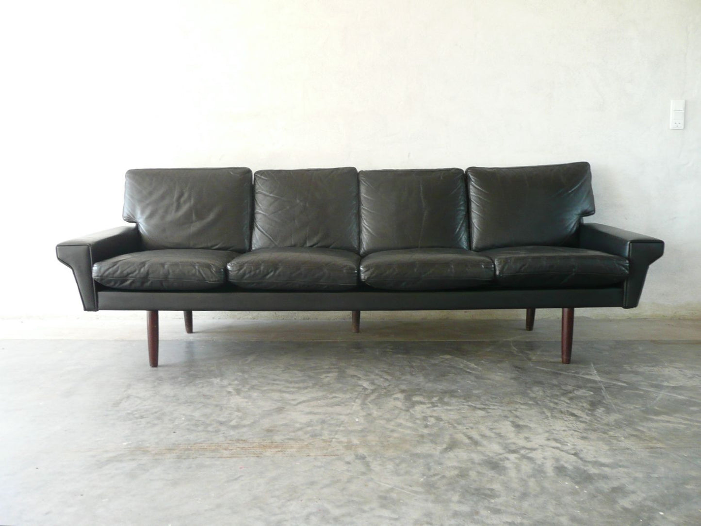 Four seat leather sofa