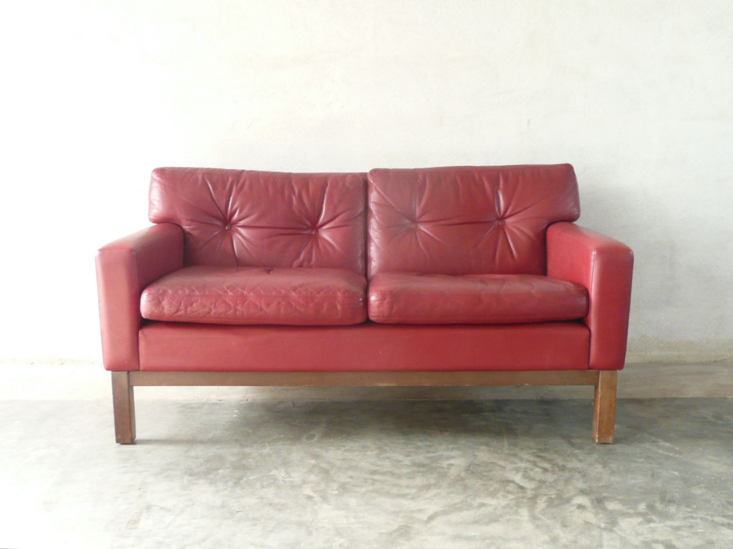 New price: Finnish two seat leather sofa