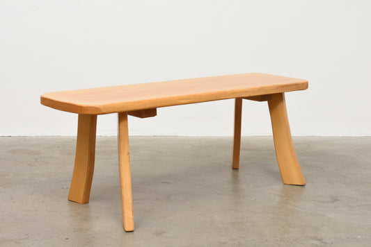 1970s pine bench by Kalle Langsjö