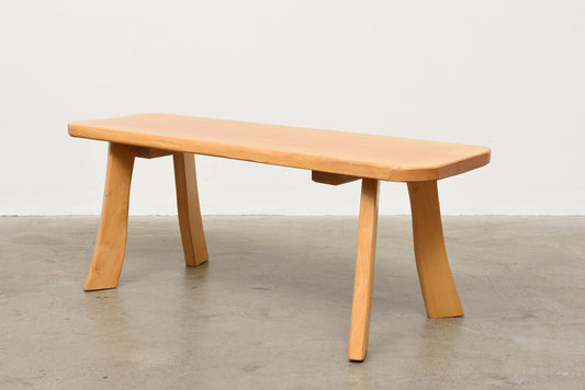 1970s pine bench by Kalle Langsjö