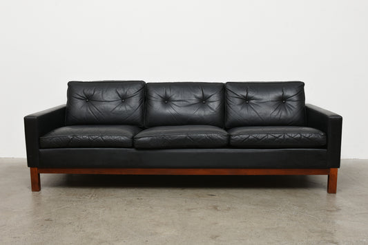 1960s leather three seater by Asko
