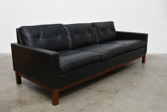 1960s leather three seater by Asko