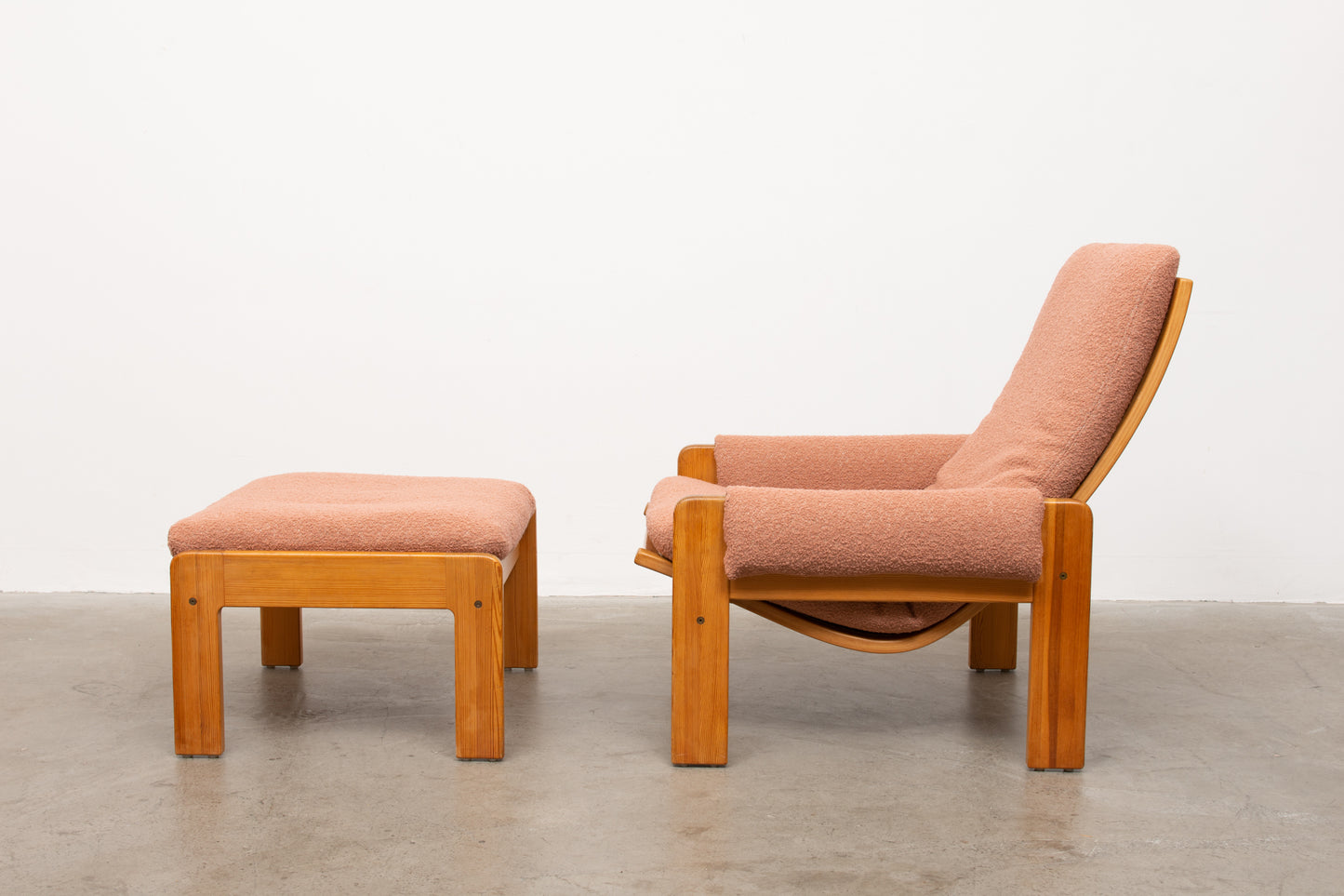 1960s lounger + foot stool by Yngve Ekström