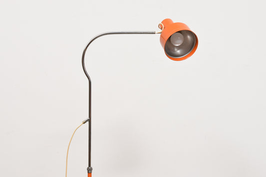1960s floor lamp with orange shade
