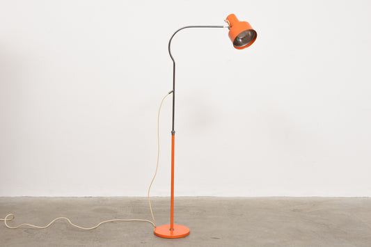 1960s floor lamp with orange shade