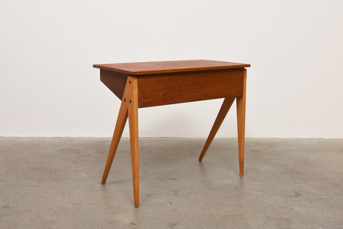 1950s teak desk/vanity by Yngve Ekström