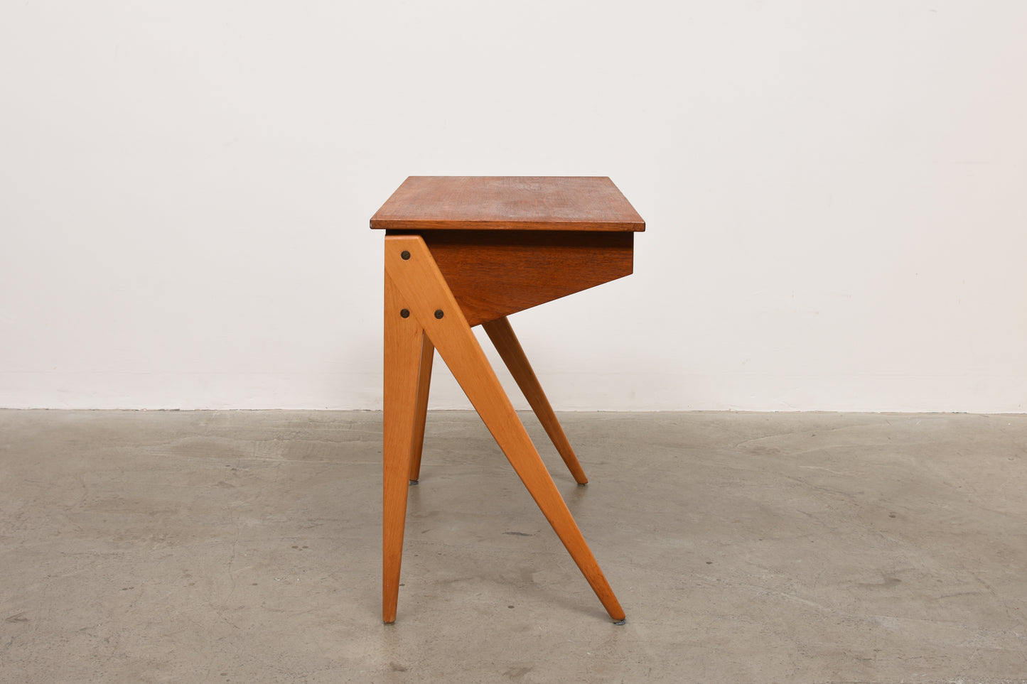 1950s teak desk/vanity by Yngve Ekström