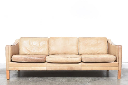 Three seat sofa in buffalo leather