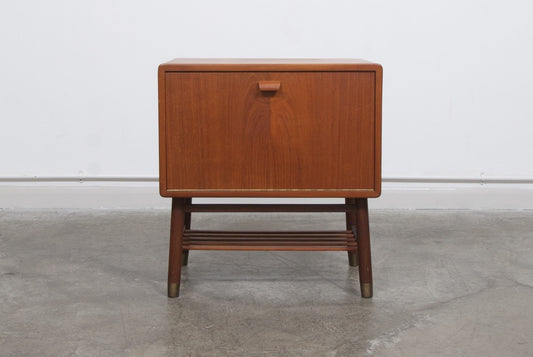 Teak record cabinet