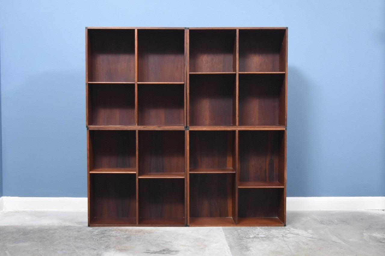 Stacking rosewood storage cabinets