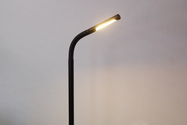 Black floor lamp with adjustable neck