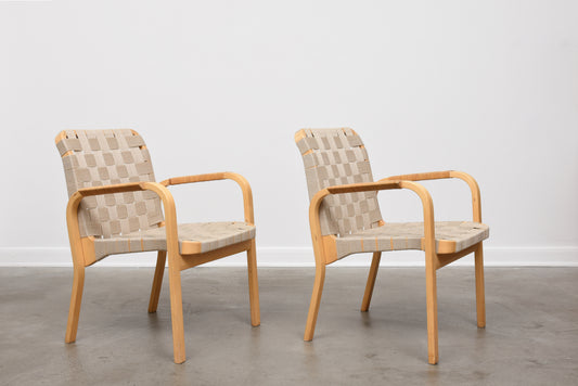 Two available: Model 45 armchairs by Alvar Aalto