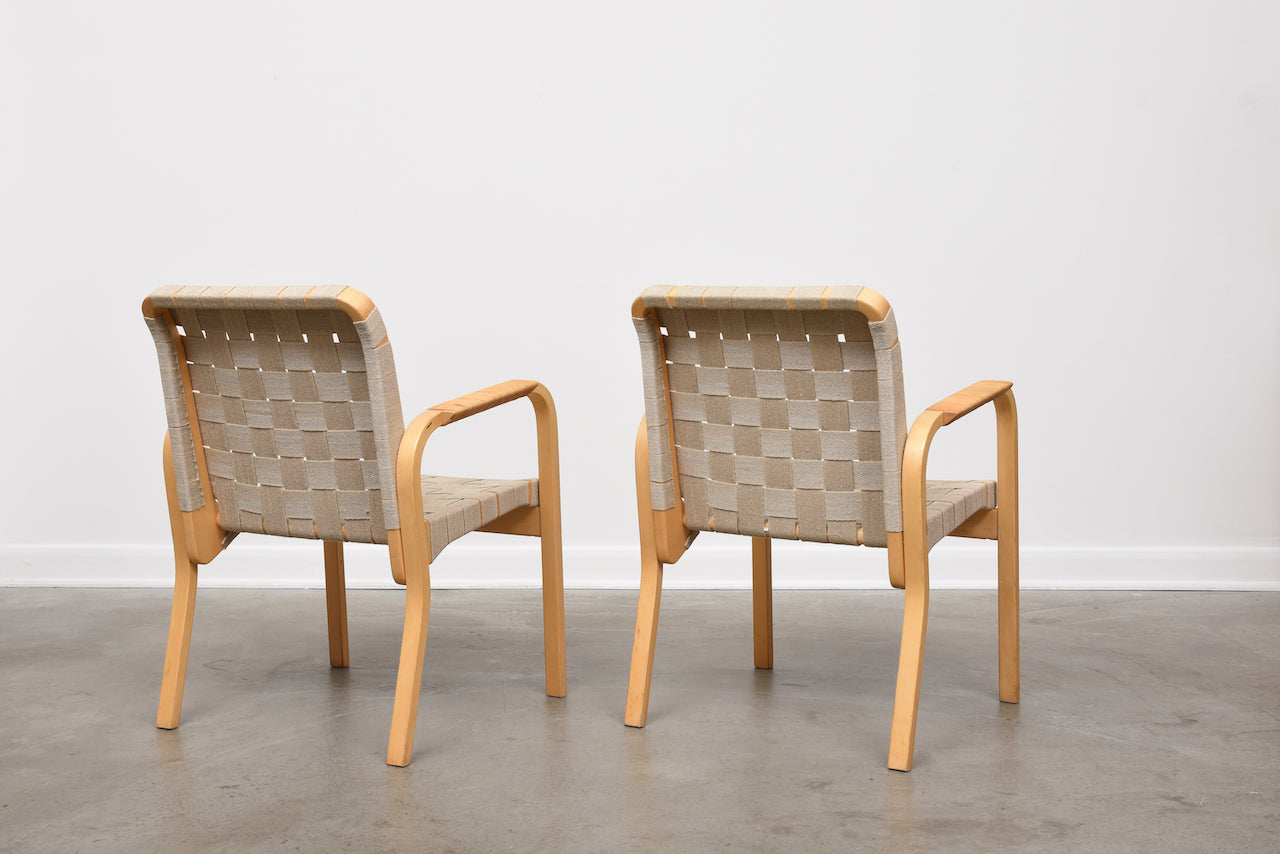 Two available: Model 45 armchairs by Alvar Aalto