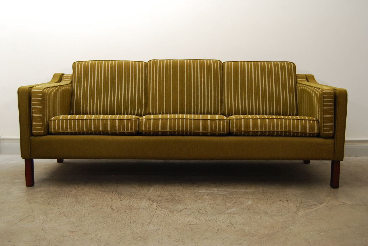Three seat army wool sofa in style of Mogensen
