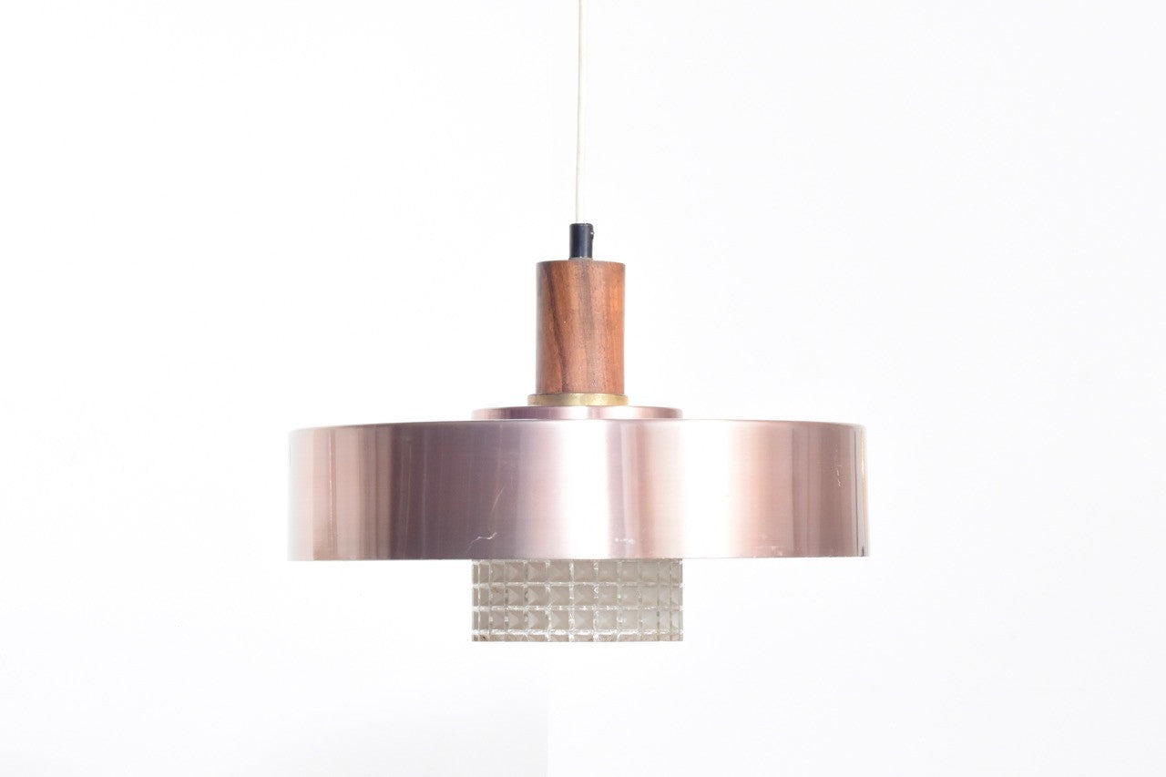 Brass and glass ceiling lamp